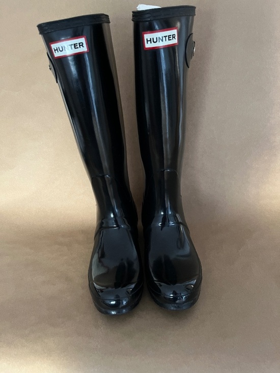 Hunter Shoes - Hunter boots black glossy tall 7F